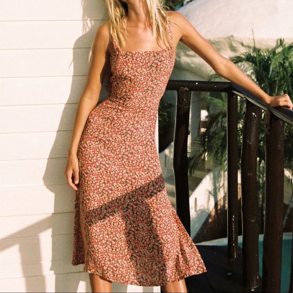 faithfull the brand katergo midi dress